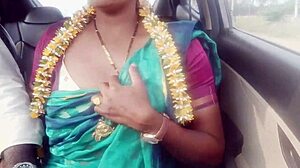 Indian Housewife Fucks Daddy-in-Law in Car with Telugu Dirty Talk