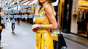 SHOPPING SPREE TURNS INTO ILLUSTRATED LEATHER SKIRT PUBLIC FUCK DREAM!!