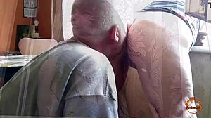 Klaudiaambergirl Licks Ass in Window Before Swallowing Cum Mouthful