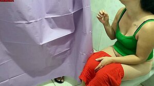 Caught stepson stroking grabs my big milf ass puma for bareback bath pound