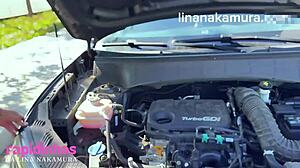 LOOK AT THIS ASIAN TEEN FUCKED RAW BY BBC MECHANIC OUTDOOR! LINA NAKAMURA CUMS PUBLICALLY