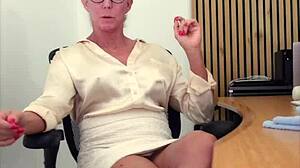 Principal Jewels Fucks Naughty Students Shaved Pussy With Toys In Office