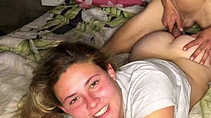 he begs for mercy as fat cock rips her tight ass but she screams for more