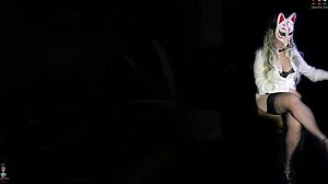 stepmom milf gulps down golden boy's monster cock in toilet stockings cosplay suck