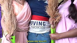 Indian stepmom and teen boy caught in quick dirty talk missionary pussy fuck Hindi style