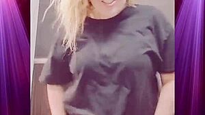 booty shakes wild in boyfriend's clothes domination style!