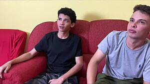 brazilian milf rides stepson and friend in double vaginal homemade