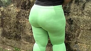 i couldn't resist staring at friend's mom's huge yoga ass