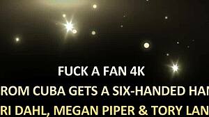 Lucky Fan Pounds Tory Lane and Megan in Wild 3some