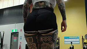 Milf's Massive Gym Booty Shakes Hard