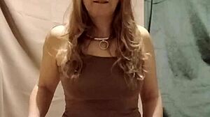 i'm your chained piss-slave housewife humiliating myself with dirty talk autoslapped in stockings pov