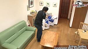 behaarte japanese teen maid cries submissive creampie in hotel pussy