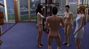 Raven Works Out Hard in Gym with Big Tits Bouncing Wildly