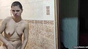 milf shaves smooth then toys shaved pussy and plugs tight ass solo