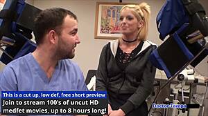 i'm at tampa university for bella ink's entrance physical with dr tampa backstage in latex gloves and miniskirt