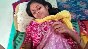 bangalore babe screams through first double penetration with monster cocks in bedroom bliss