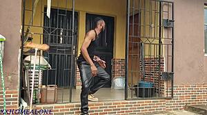 fucking neighbor slut in miniskirt while bf waits 😈🍆