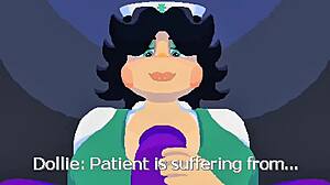 nurse dollie checks patient's huge cock with her fat ass