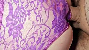 colleague's husband unloads huge cumshot on my panties over fat ass