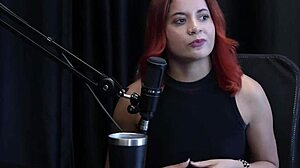 bruna ferrari discusses anal fetish projects with handyman husband in sheer red lingerie interview