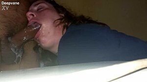 she really gets into deepthroating her friend's cock past those panties huh