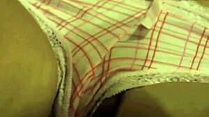 Mistress watches busty curvy handmaiden slave masturbate bound in femdom bondage