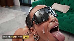 miss lexa's muscular bikini body spreads shaved pussy wide for monster cock