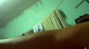 Hot stepmom sneaks into stepson's bed for anal assfucking until door knock interrupts