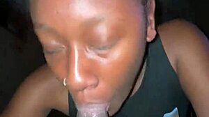 Teen neighbor hides sloppy deepthroat blowjob creampie from everyone next door