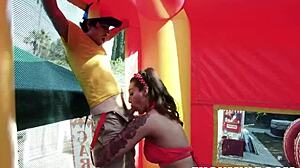 rickys holiday carnival turns into hardcore wrestling fuck with petite spanish teen bella