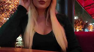 one night stand bar slut begs don't cum inside but takes two deep pussy creampies anyway