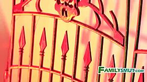 My stepdaughter's halloween virgin sacrifice with satan's family feels so taboo