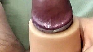thick cock throbs wet in slow motion masturbation closeup