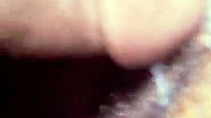 Drunk Ebony Housewife with Big Clit and Juicy Pussy Lips Fucks Lover's Monster Cock